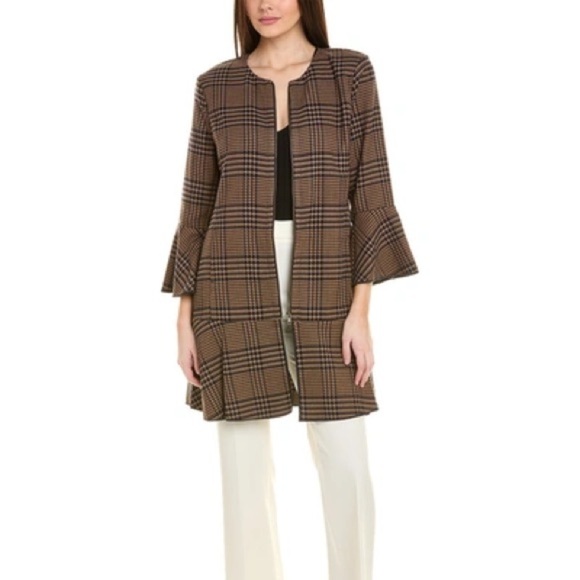 Cabi Flounce Jacket Plaid Dress - Picture 1 of 12